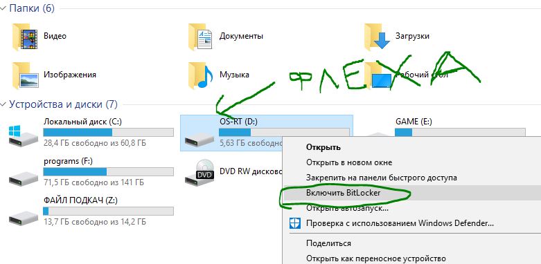 Не удалось включить программу шифрования дисков bitlocker