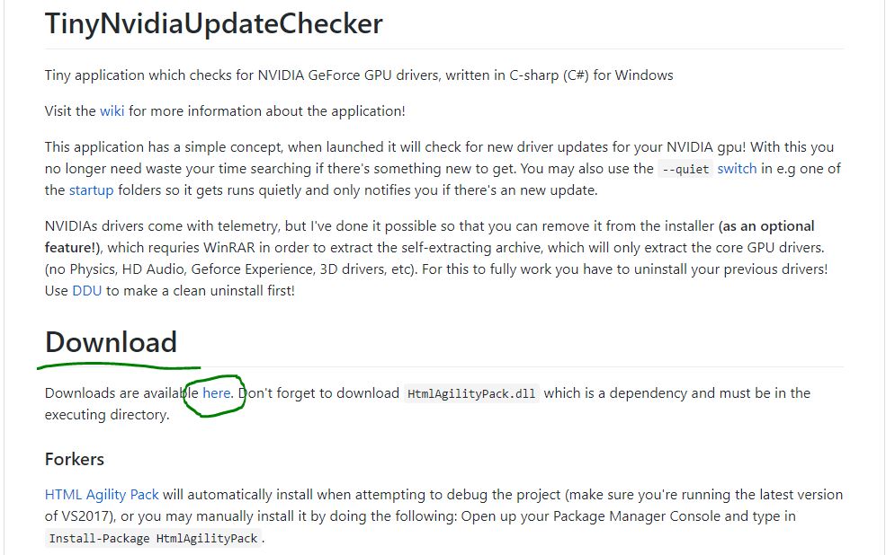 Скачать TinyNvidiaUpdateChecker