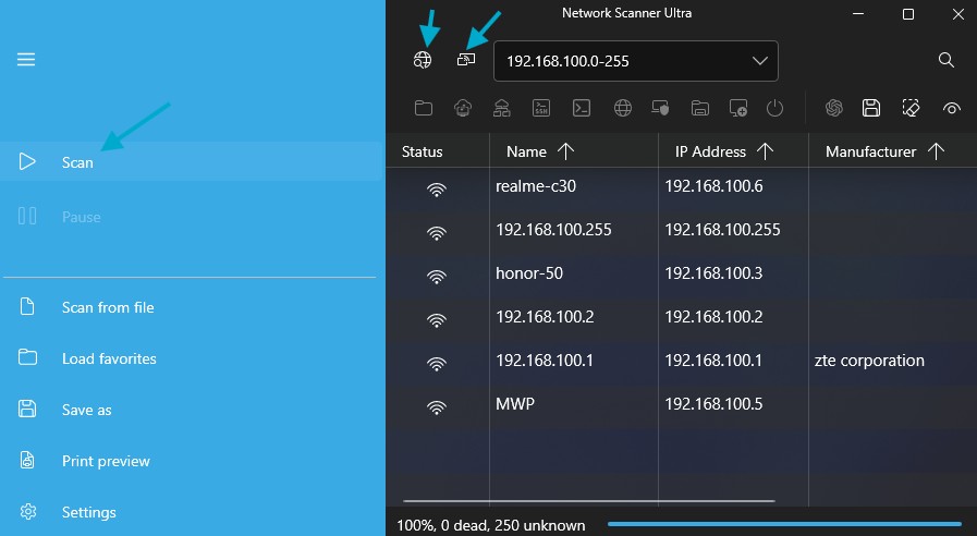 network scanner ultra