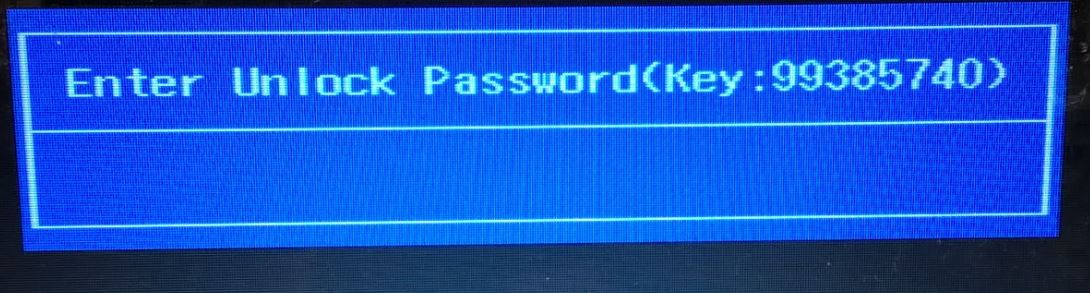 Unlock password key BIOS