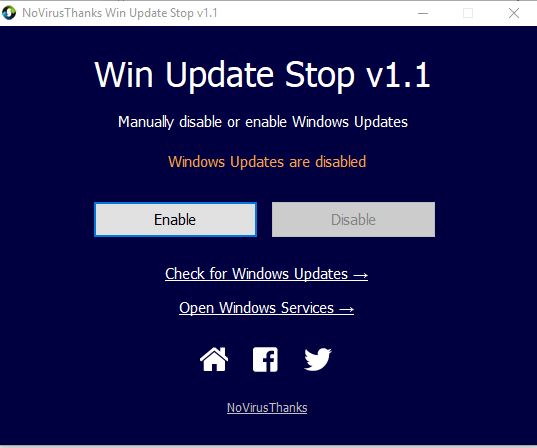 Программа Win Update Stop