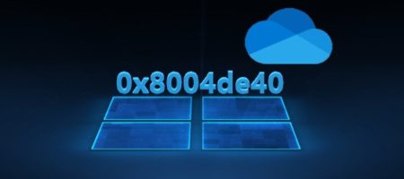 ошибка 0x8004de40 OneDrive