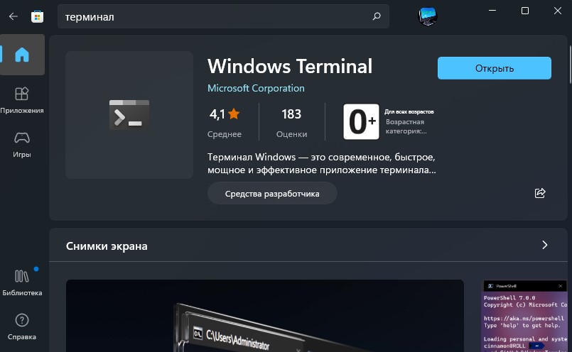 скачать Терминал Windows