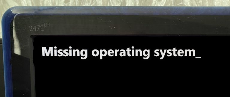 Missing operating system при загрузке компьютера что делать