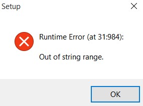 Out of string range Error Runtime