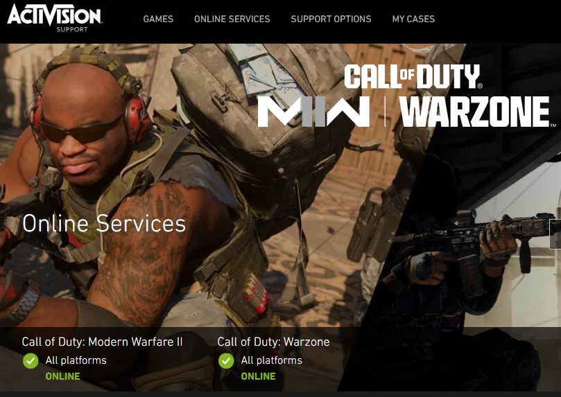 Call of Duty Warzone проверить сервера