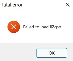 failed to load il2cpp