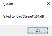 failed to load SteamFix64.dll