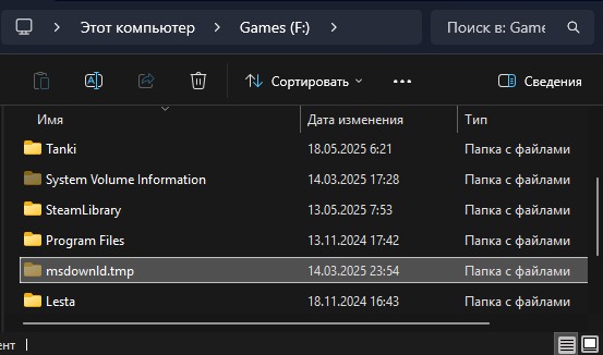 папка msdownld tmp