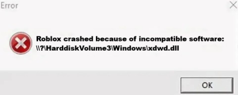 ошибка xdwd.dll Roblox